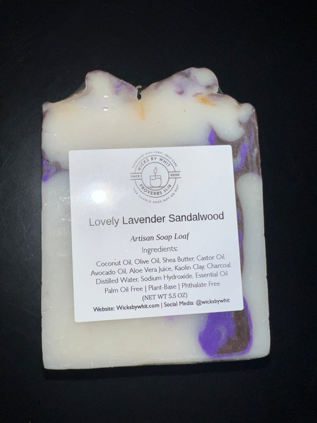 Lovely Lavender & Sandalwood  - Artisan Soap Loaf